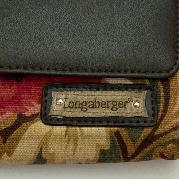 Longaberger Brown and Floral Women's Wallet - Picture 6 of 8